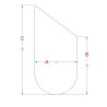 Miroir semi-ovale avec attique biseauté avec éclairage - FRANK LED