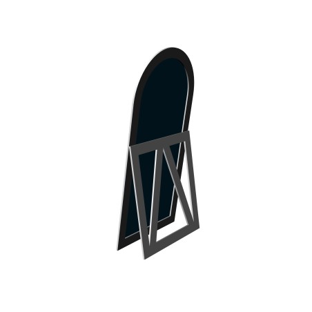 Half-ovale staande spiegel in MDF SLIM lijst - DOMI STAAND