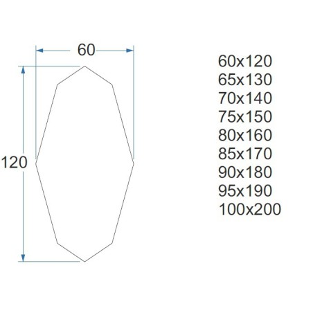 Decoratieve spiegel met scherpe organische vorm en verlichting - RIOLIT LED