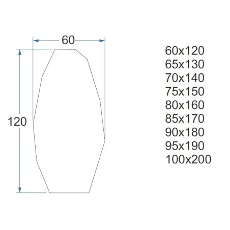 Decoratieve spiegel met scherpe organische vorm in lijst met verlichting - PIRYT IN LED FRAME