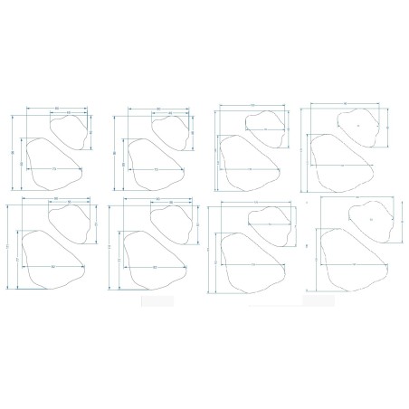 Jeu de miroirs de forme irrégulière avec éclairage - MORION LED