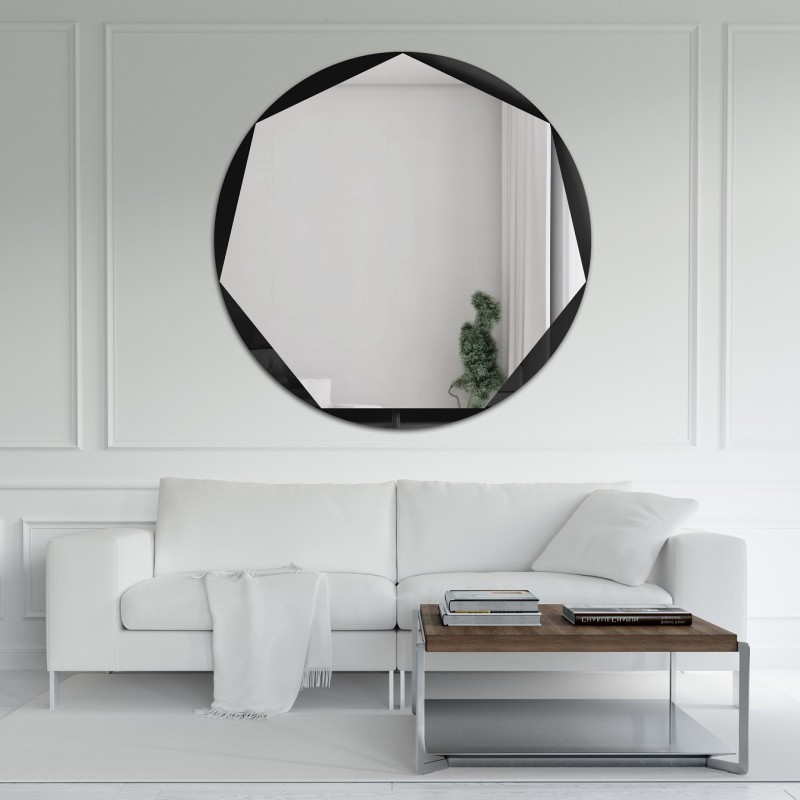 Miroir à sept faces dans un cadre circulaire - HEPTO