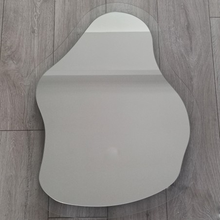 Organisch gevormde spiegel op floatglas met verlichting - STONE GLASS LED