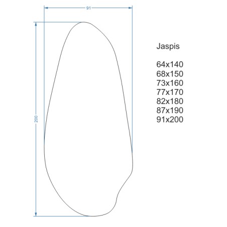 Onregelmatige spiegel in goudglanzende lijst - JASPIS SHINE