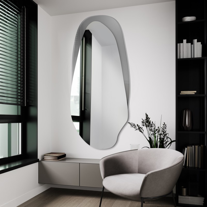 Decoratieve spiegel op grafiet antisol - FUSION