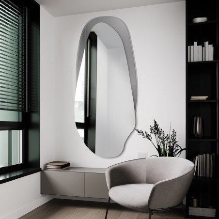 Decoratieve spiegel op grafiet antisol - FUSION