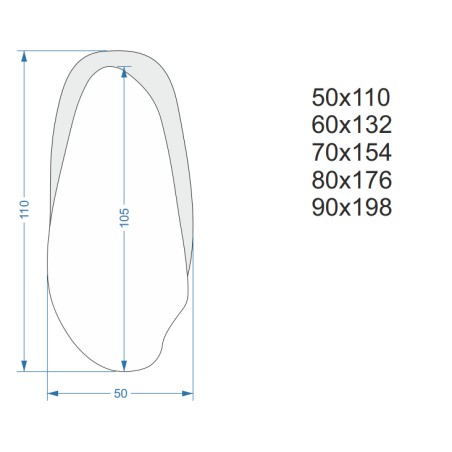 Decoratieve spiegel op grafiet antisol - FUSION