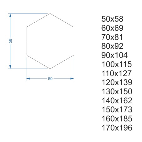 Geometrisch gevormde spiegel - HEXA