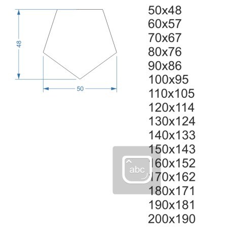 Geometrisch gevormde spiegel met verlichting - PENTA LED