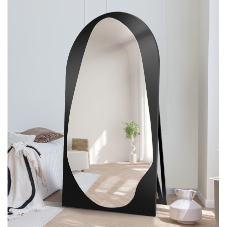 Organische half-ovale staande spiegel in MDF lijst - JASPIS STAAND