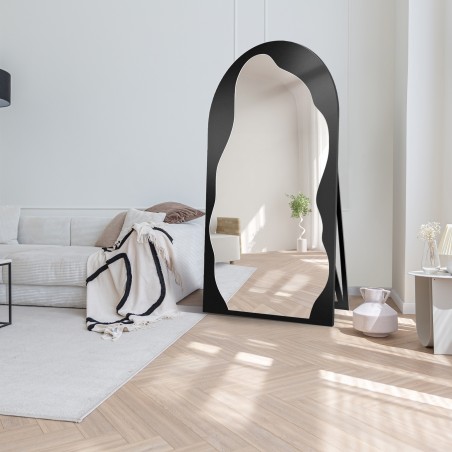 Organische half-ovale staande spiegel in MDF lijst - AURO 2 STAAND