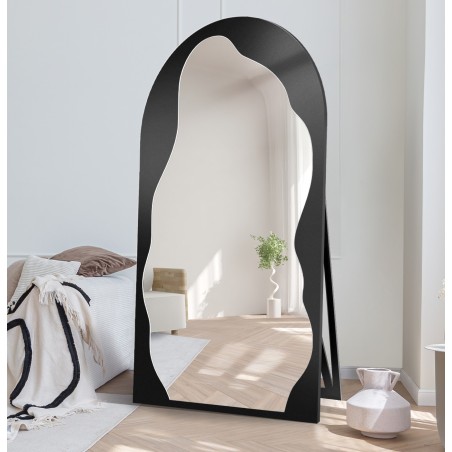 Organische half-ovale staande spiegel in MDF lijst - AURO 2 STAAND