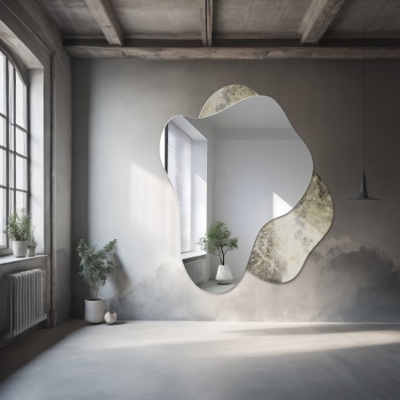 Miroir irrégulier sur miroir argenté vieilli - SPINEL