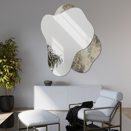 Miroir irrégulier sur miroir argenté vieilli - SPINEL