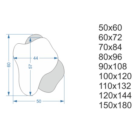 Miroir irrégulier sur miroir argenté vieilli - SPINEL