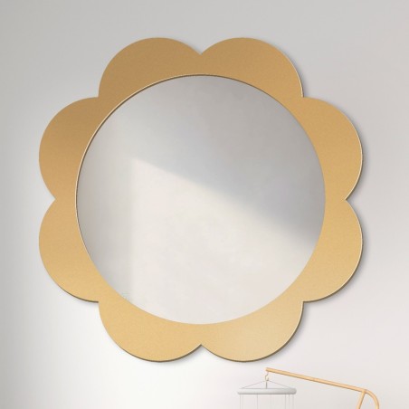 Decoratieve wandspiegel voor een kind in mdf lijst - BLOEMETJE