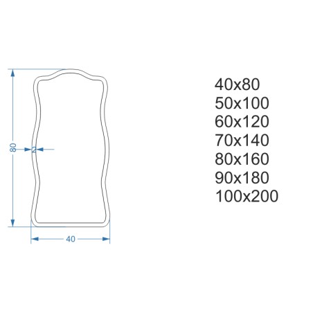 Onregelmatige spiegel in mdf lijst - BLOBS TUTTI