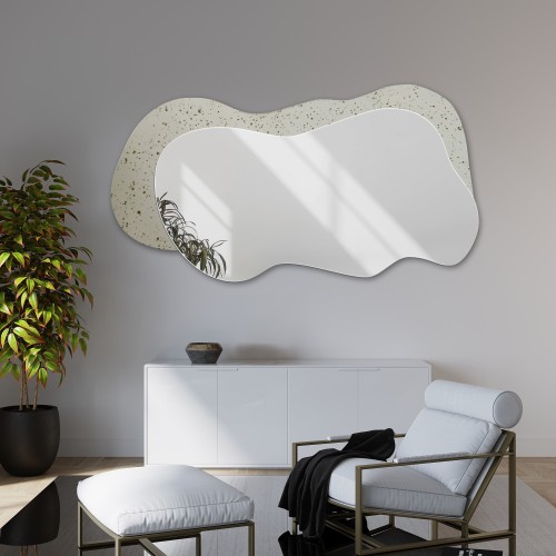 Nieregularne lustro na lustrze postarzanym vintage - VELOCE