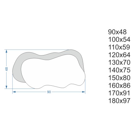 Onregelmatige spiegel op vintage verouderde spiegel - VELOCE