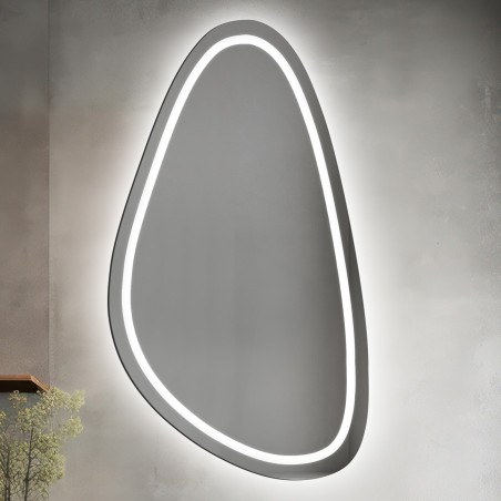 Onregelmatig gevormde spiegel met verlichting - SYDERYT LED II