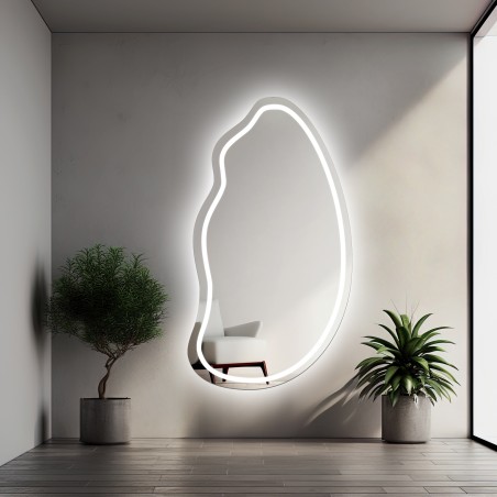 Spiegel in organische vorm met verlichting -TOPAZ LED II