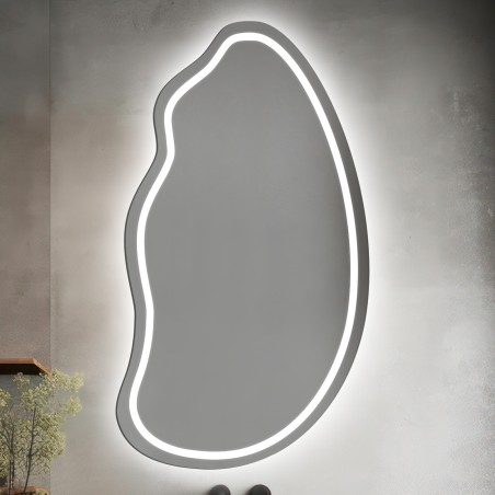 Spiegel in organische vorm met verlichting -TOPAZ LED II