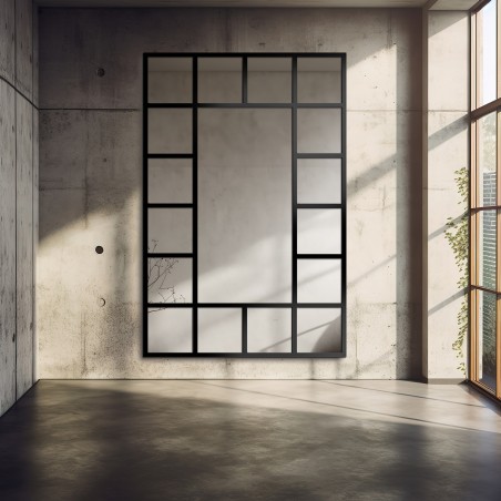 Loft spiegel met raamwerk - ISMENA - lijstkleur naar keuze