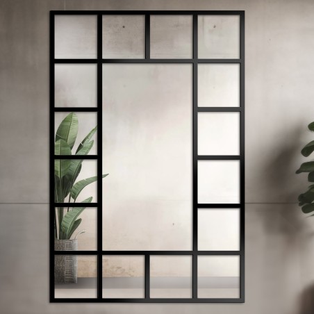 Loft spiegel met raamwerk - ISMENA - lijstkleur naar keuze
