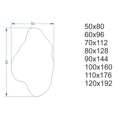 Onregelmatig gevormde spiegel - POCO