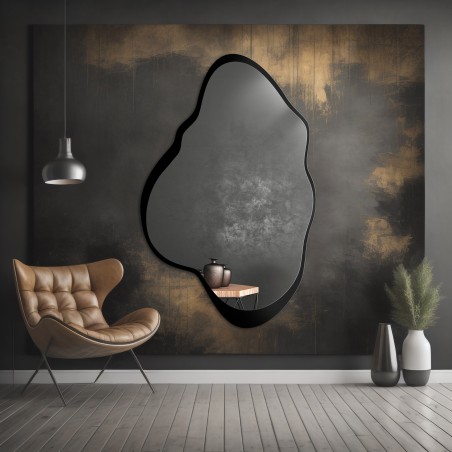 Onregelmatig gevormde spiegel in mdf lijst - POCO IN EEN FRAME