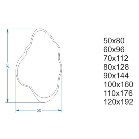 Onregelmatig gevormde spiegel in mdf lijst - POCO IN EEN FRAME
