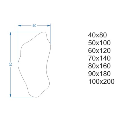 Miroir de forme irrégulière dans un cadre en mdf - PIENA IN A FRAME
