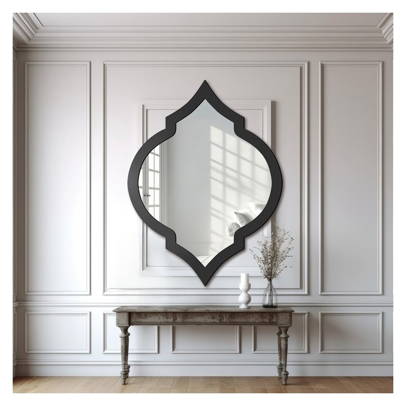 Wandspiegel in retro stijl in lijst - GRACE