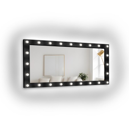 Miroir cosmétique rectangulaire avec ampoules dans un cadre en mdf - VEGAS