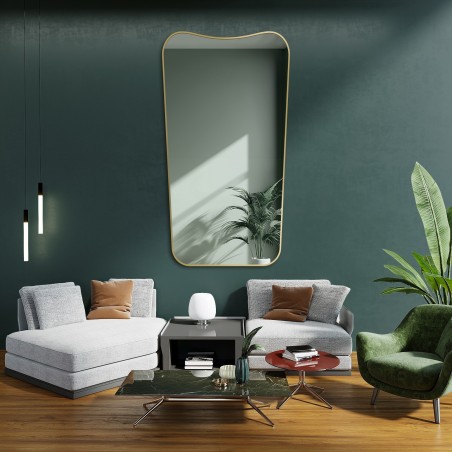 Onregelmatige spiegel in goud MDF SLIM lijst - ELIZABETH
