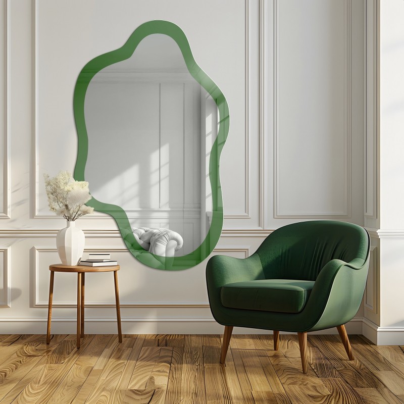 Miroir vert irrégulier - CYPRESS GREEN