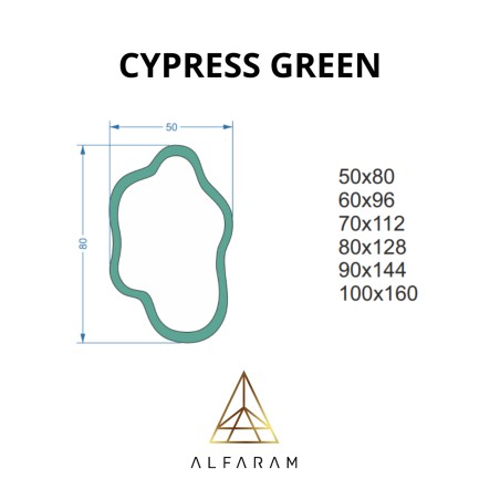 Miroir vert irrégulier - CYPRESS GREEN