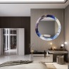 Ronde spiegel op blauw marmer – MARBLE IRIS