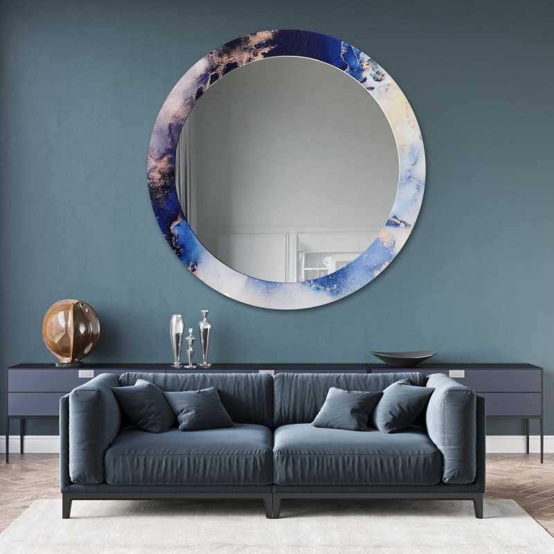 Ronde spiegel op blauw marmer – MARBLE IRIS