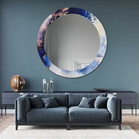 Ronde spiegel op blauw marmer – MARBLE IRIS