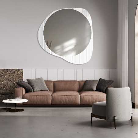 Decoratieve spiegel op ornamentglas Estriado – LUXORA ELEGRA