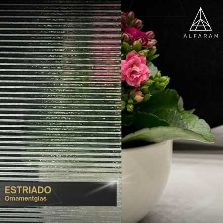 Decoratieve spiegel op ornamentglas Estriado – LUXORA ELEGRA