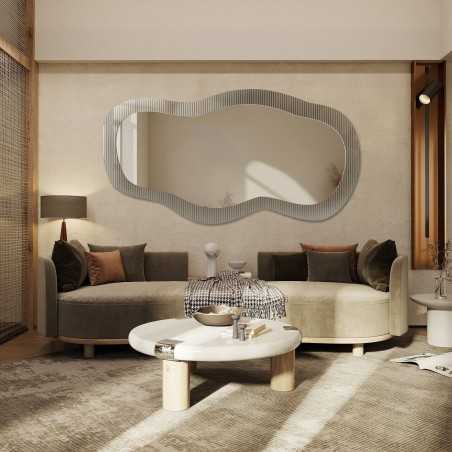 Decoratieve spiegel op ornamentglas Estriado – LUXORA GLASORI