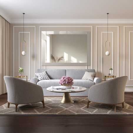 Decoratieve rechthoekige spiegel op ornamentglas Master Flex - LUXORA ETERION