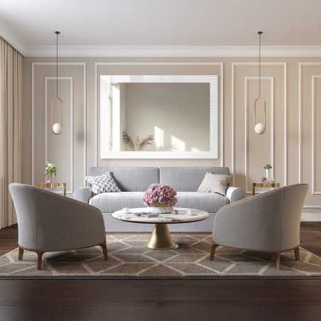 Decoratieve rechthoekige spiegel op ornamentglas Master Flex - LUXORA ETERION