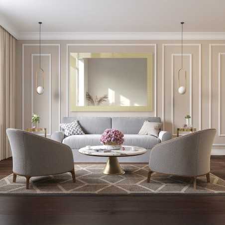 Decoratieve rechthoekige spiegel op ornamentglas Master Flex - LUXORA ETERION