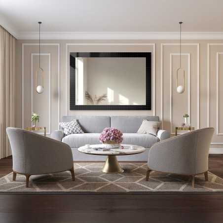 Decoratieve rechthoekige spiegel op ornamentglas Master Flex - LUXORA ETERION