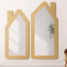 Decoratieve wandspiegel voor een kind in een mdf lijst - HUISJES