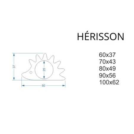 Miroir mural décoratif pour enfant dans un cadre en mdf - HÉRISSON