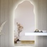 Miroir de forme irrégulière avec découpe d'armoire et éclairage - AURO 1 LED